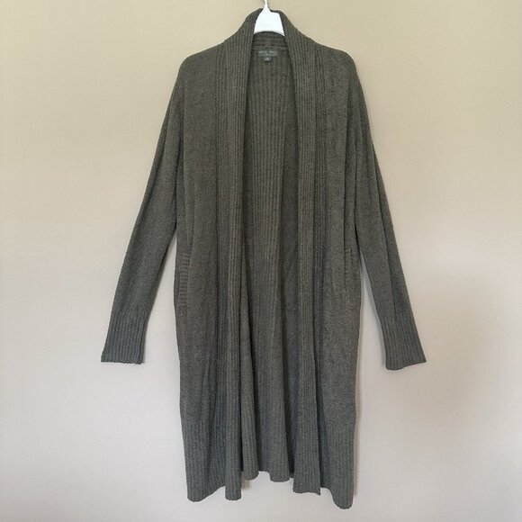 Barefoot Dreams 1X Cardigan Cozy Chic Lite Long Duster SOFT Sweater Olive Green - Picture 2 of 9